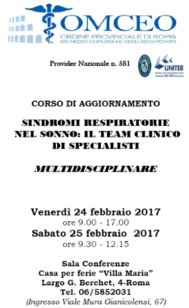 SINDROMI RESPIRATORIE NEL SONNO